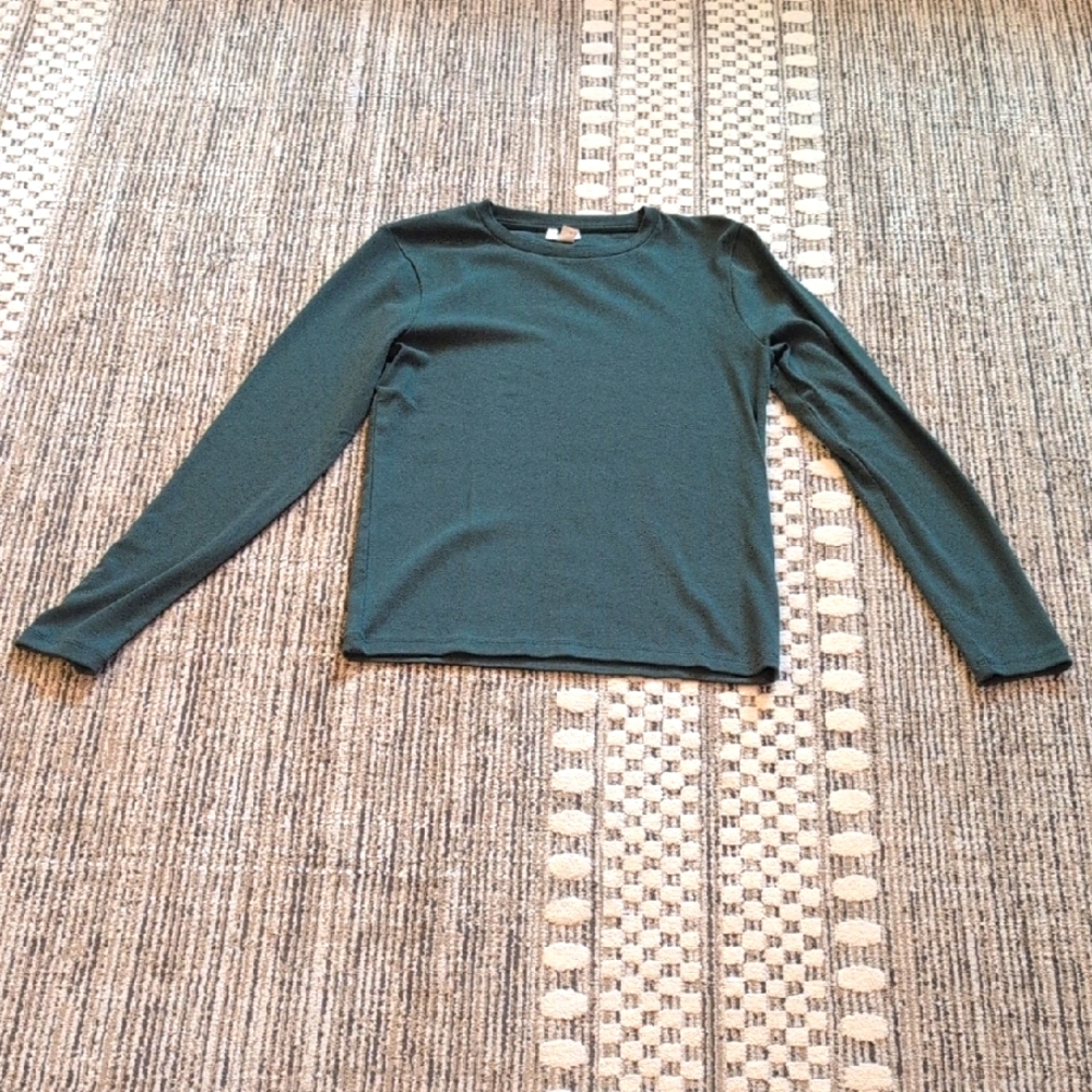 J. Crew Forest Green Crew Neck Top